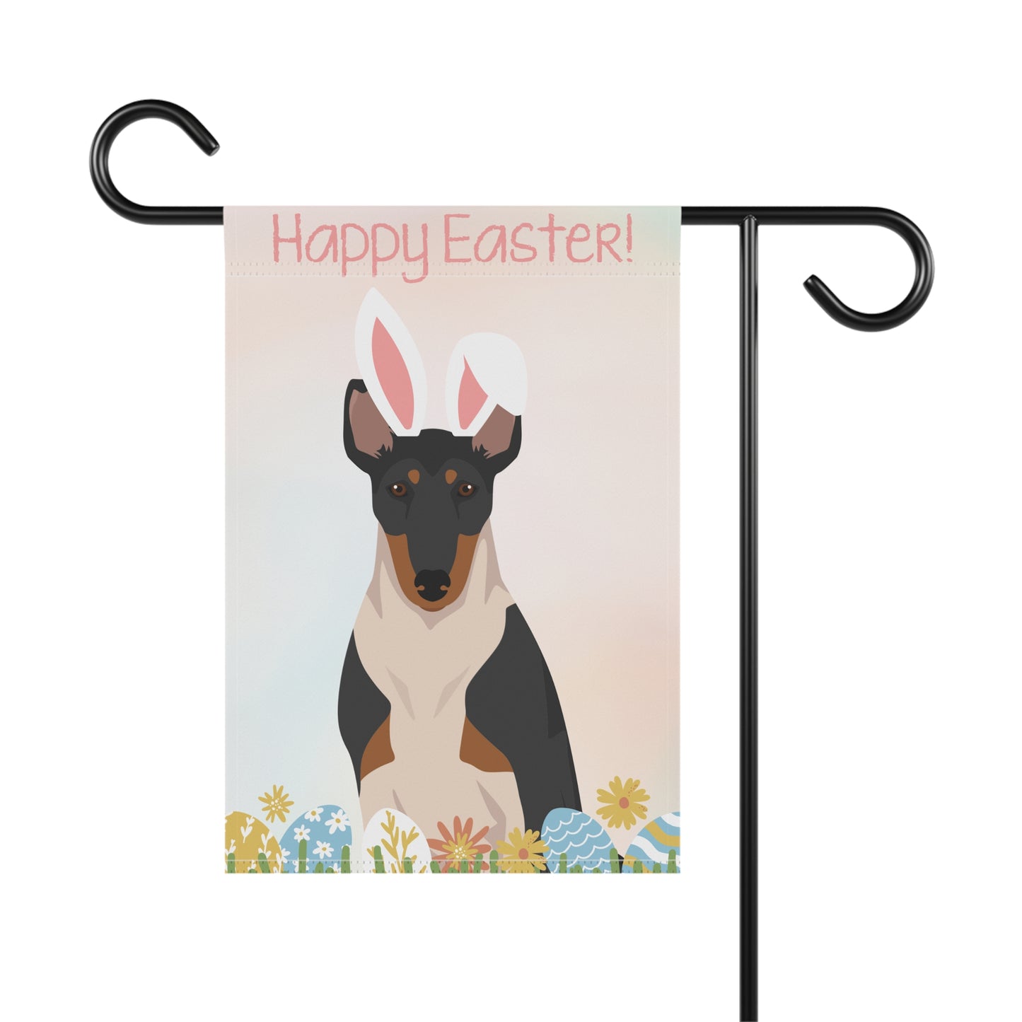 Smooth Collie Dog Happy Easter Garden Flag