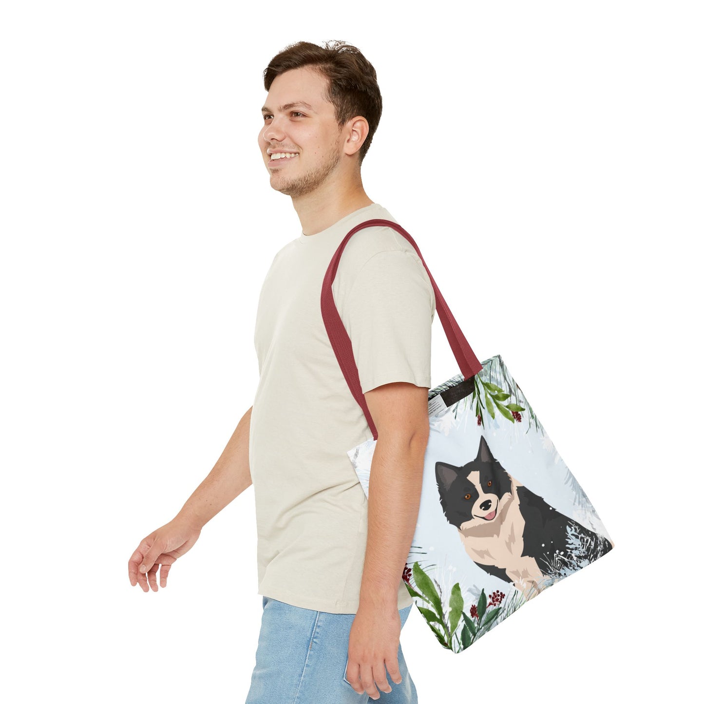 Nenets Herding Laika Dog Christmas Holiday Tote Bag 16x16