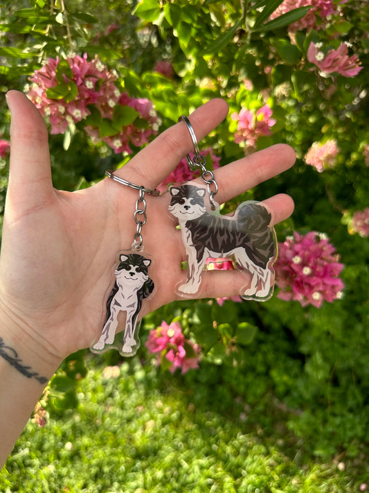 Japanese Akita Dog 2.5in Acrylic Keychain