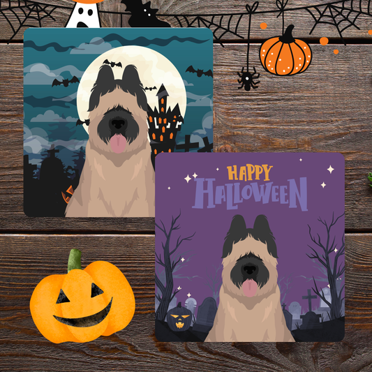 Briard Dog set of 2 4x4 Coasters