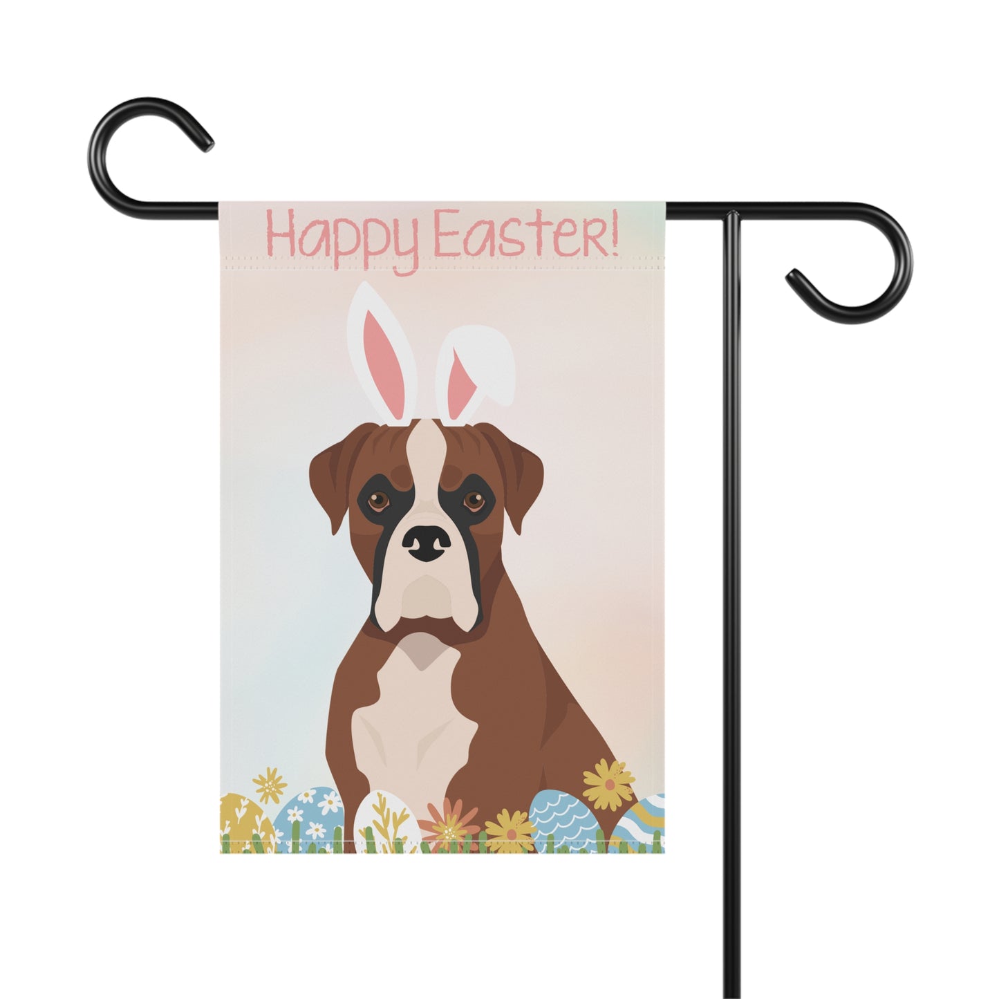 Boxer Dog Happy Easter Garden Flag