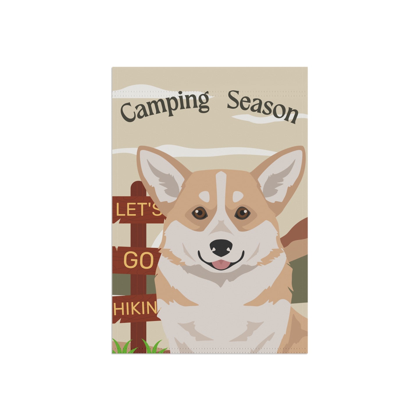 Pembroke Welsh Corgi Dog Camping Garden Flag