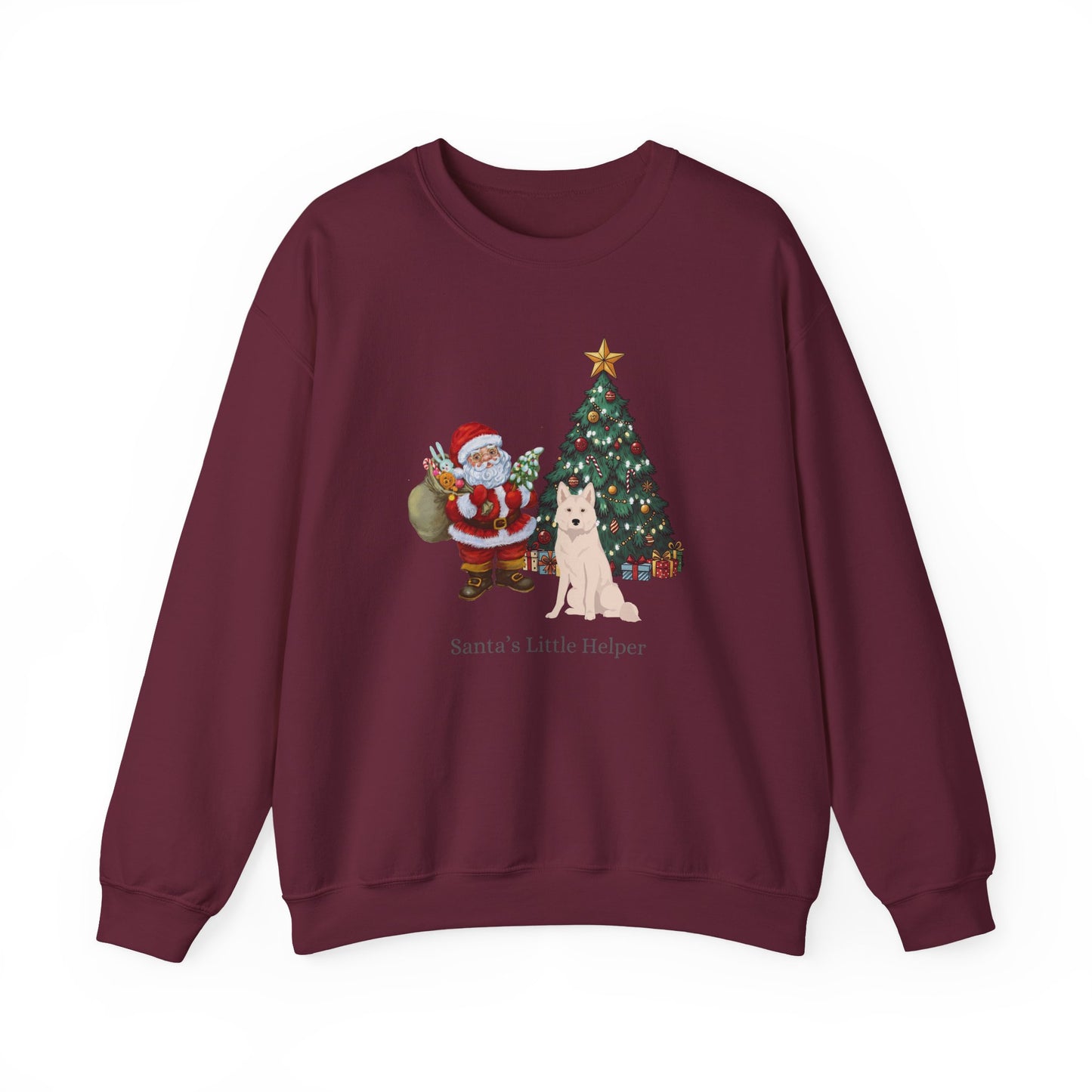 Alaskan Husky Dog Santa's Little Helper Unisex Heavy Blend Crewneck Sweatshirt
