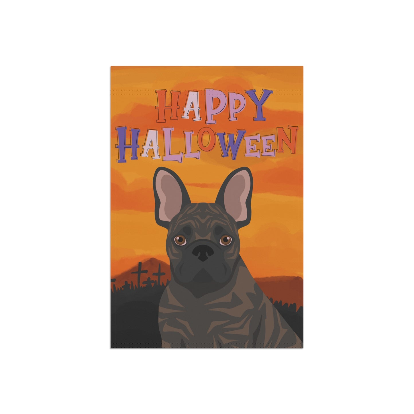 French Bulldog Dog Halloween Garden Flag