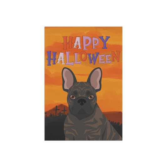 French Bulldog Dog Halloween Garden Flag