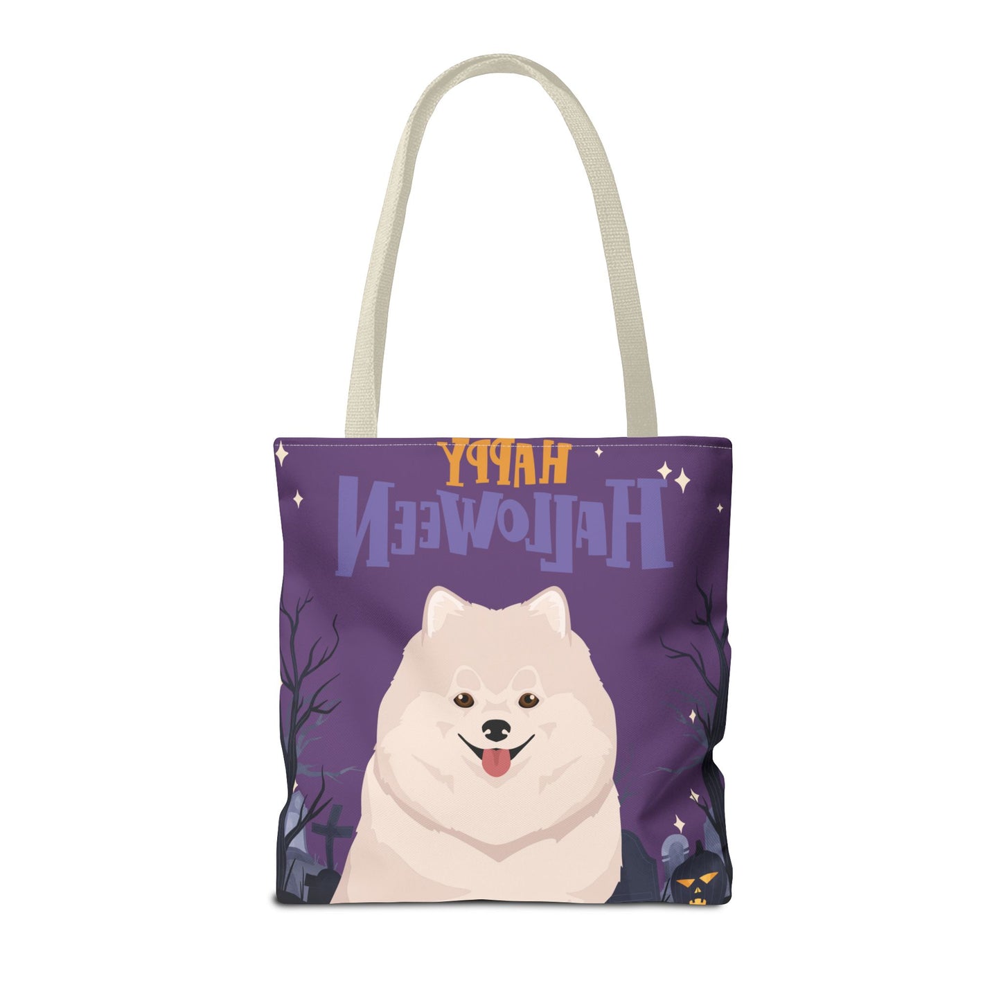 Pomeranian Dog Happy Halloween Tote Bag 16x16