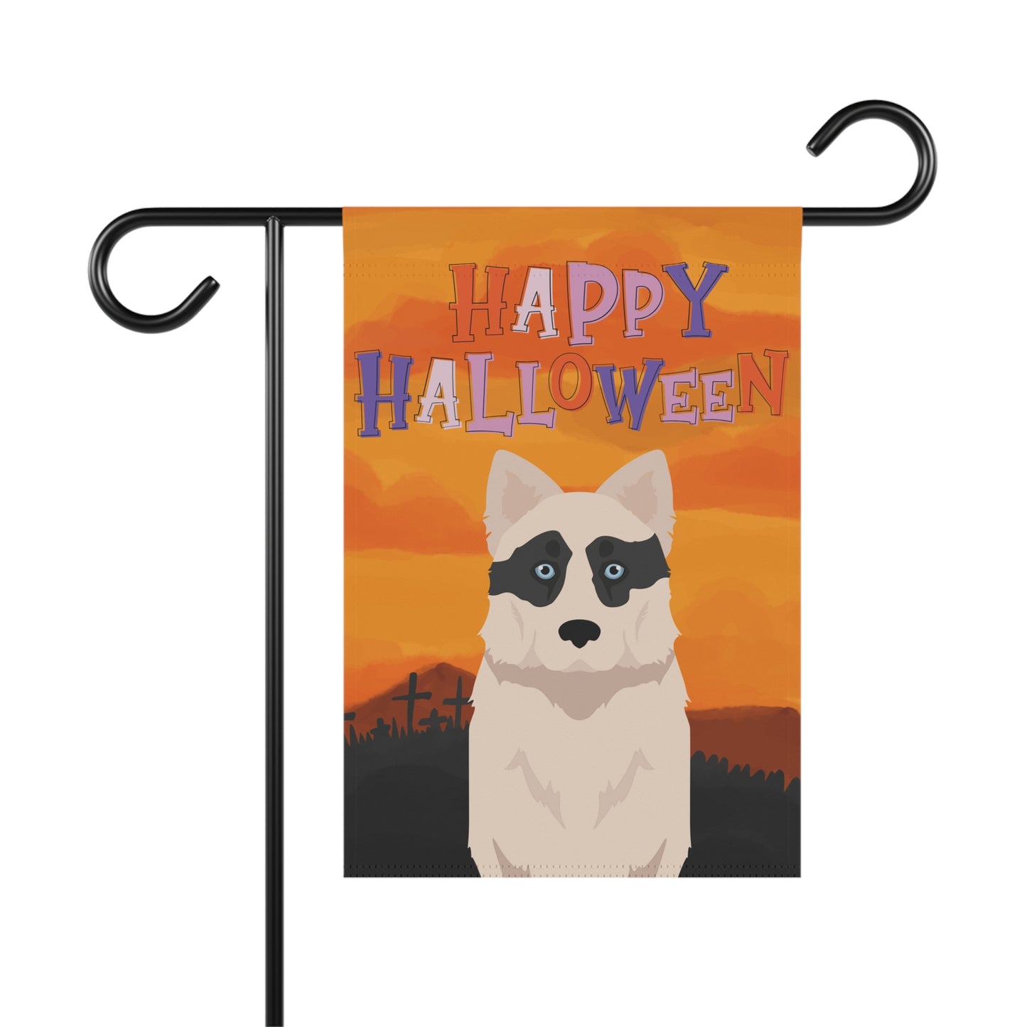 Yakutian Laika Dog Halloween Garden Flag