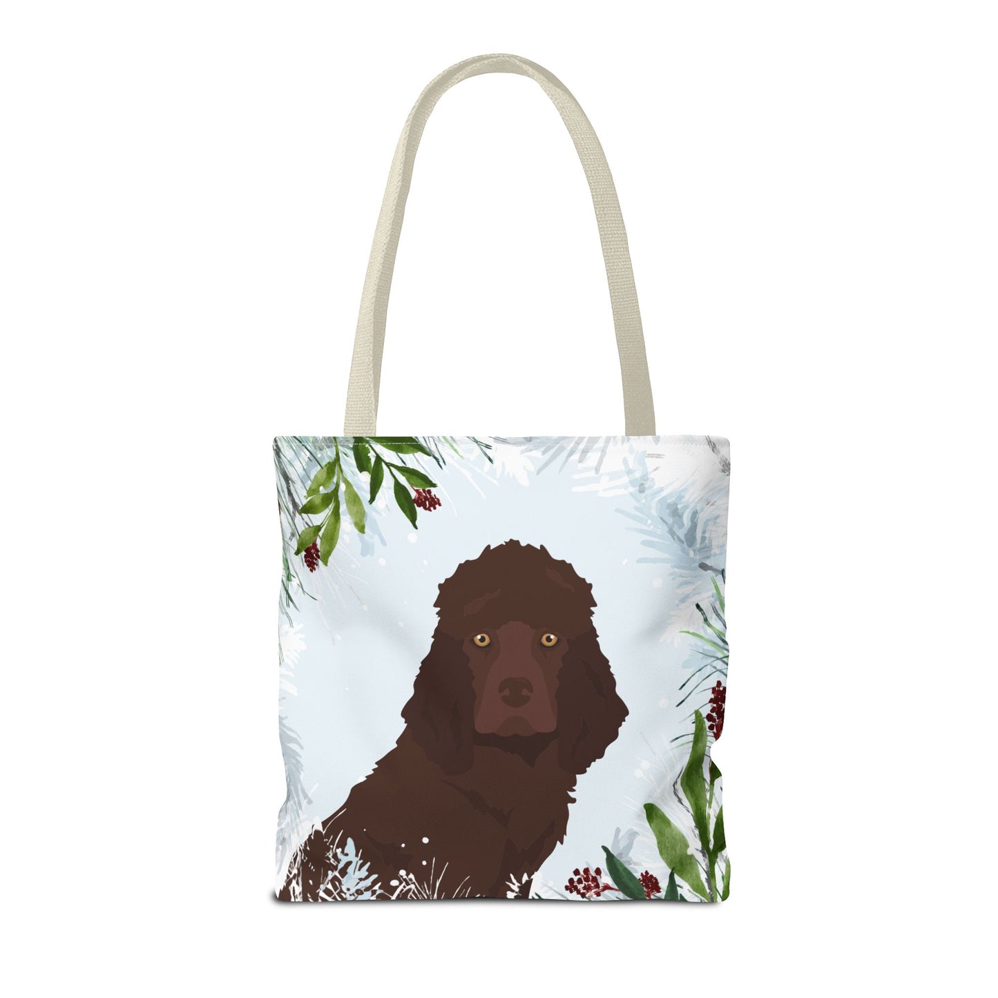 Irish Water Spaniel Dog Christmas Holiday Tote Bag 16x16