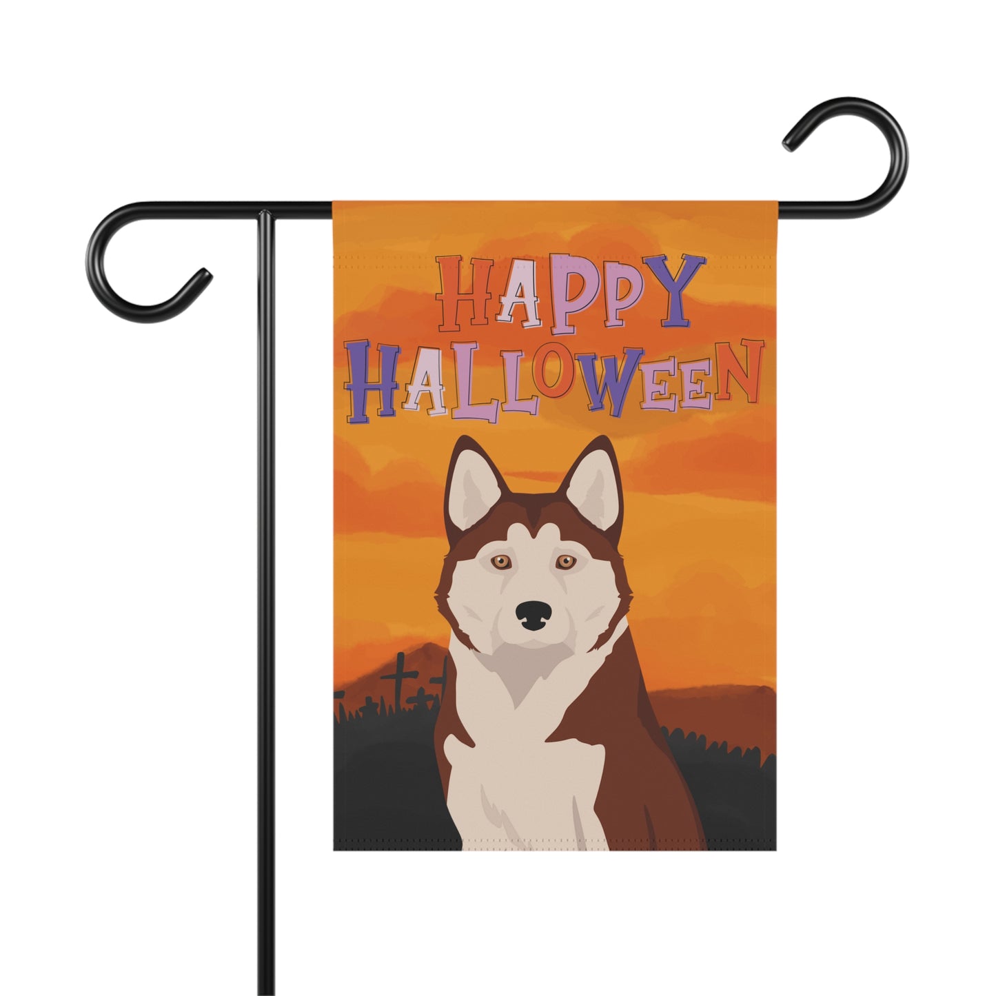 Alaskan Husky Dog Halloween Garden Flag