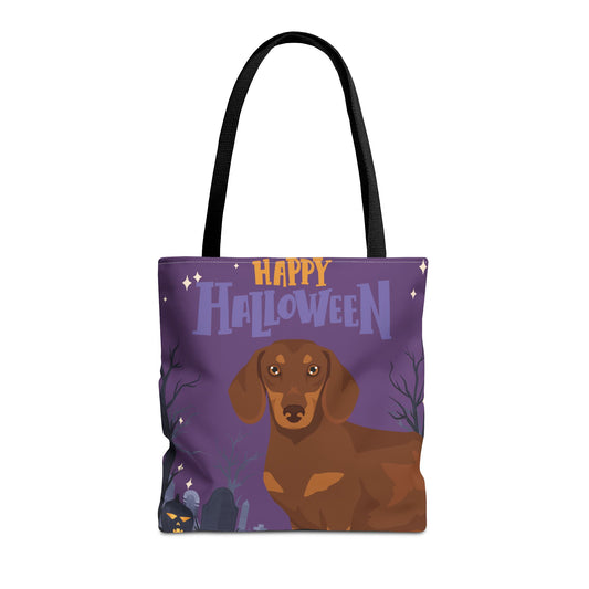 Dachshund Dog Happy Halloween Tote Bag 16x16