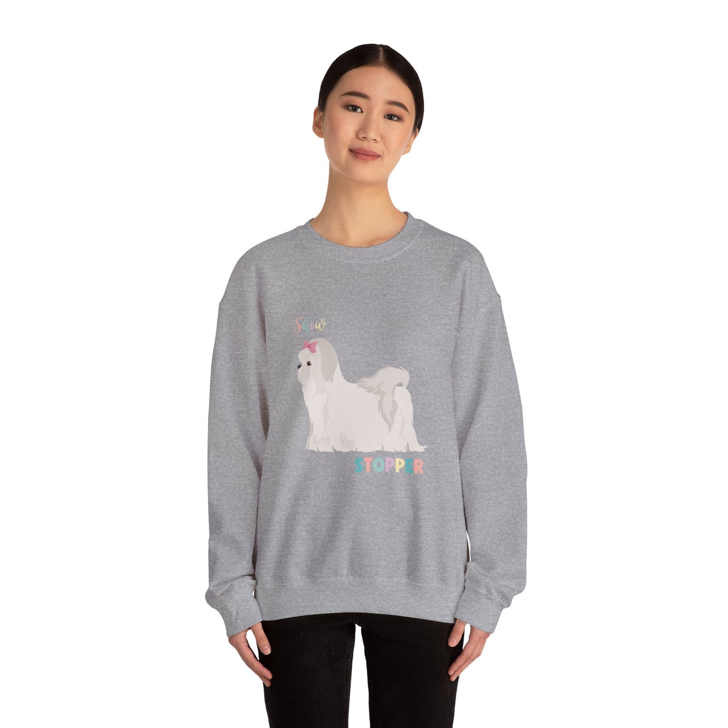 Maltese Dog Dog Unisex Heavy Blend Crewneck Sweatshirt