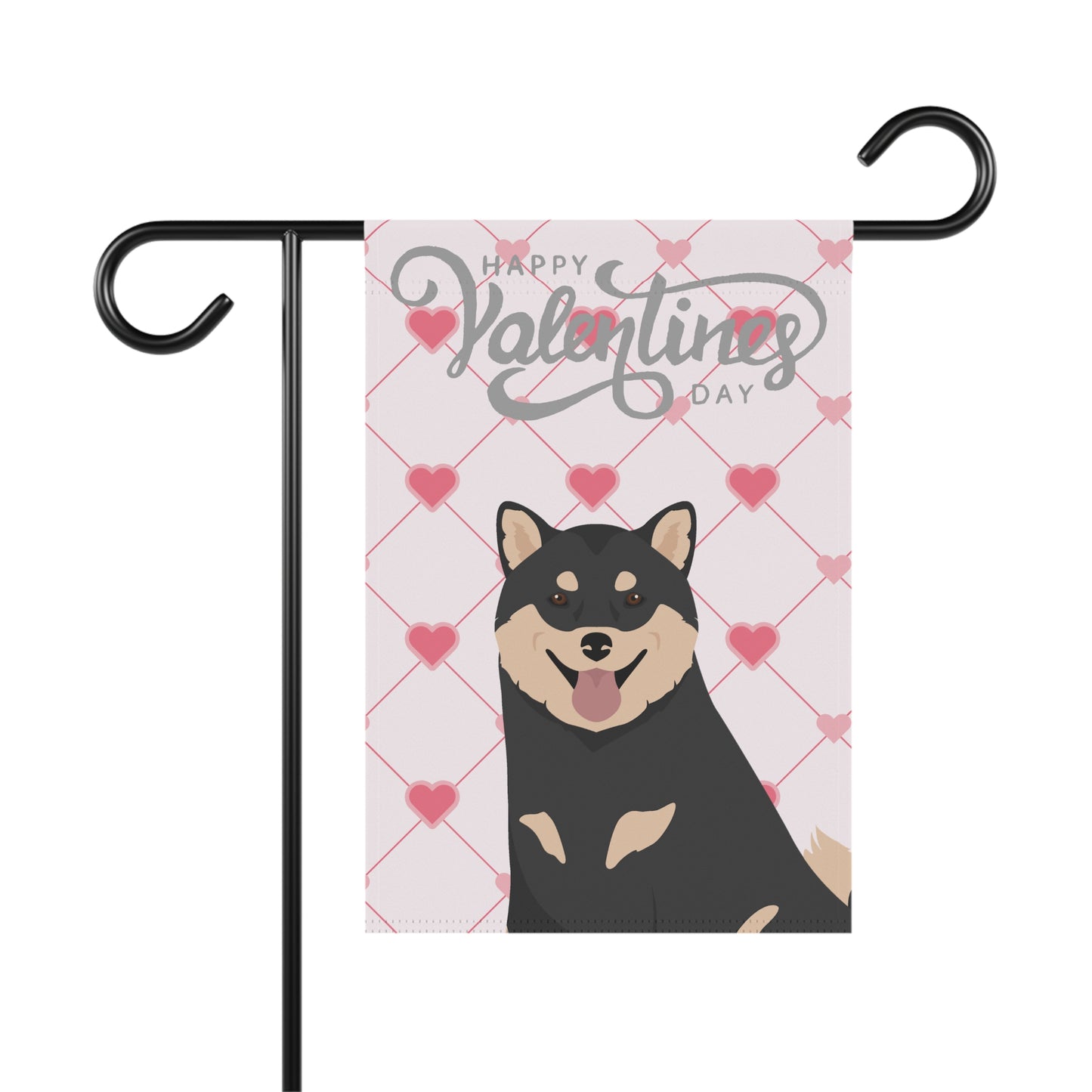 Shiba Inu Dog Valentines Day Garden Flag