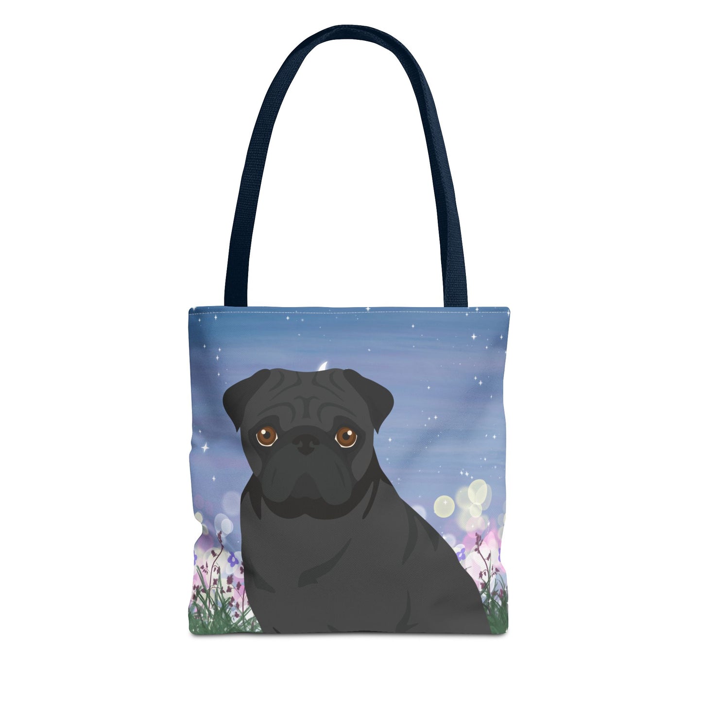 Pug Dog Tote Bag 13x13