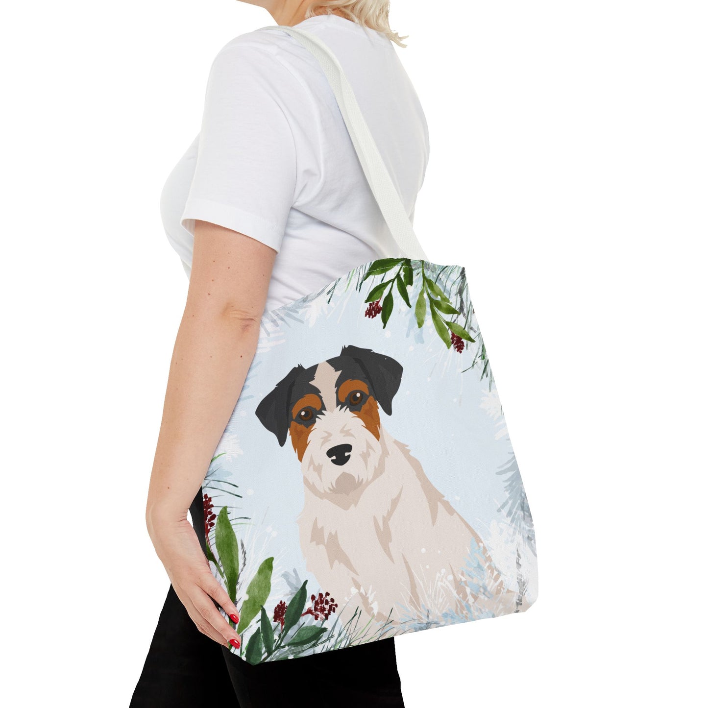 Jack Russell terrier Dog Christmas Holiday Tote Bag 16x16