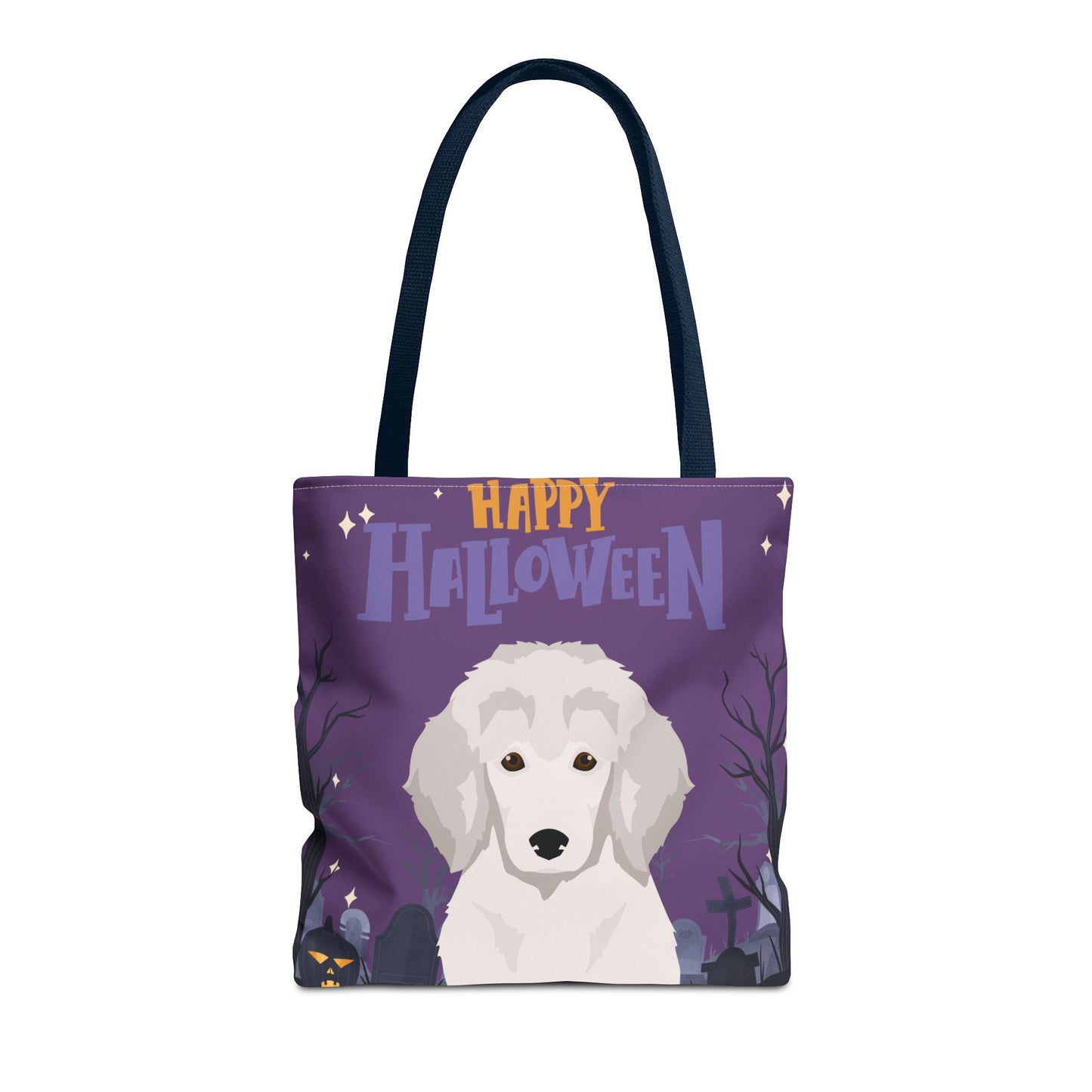 Poodle Dog Happy Halloween Tote Bag 16x16
