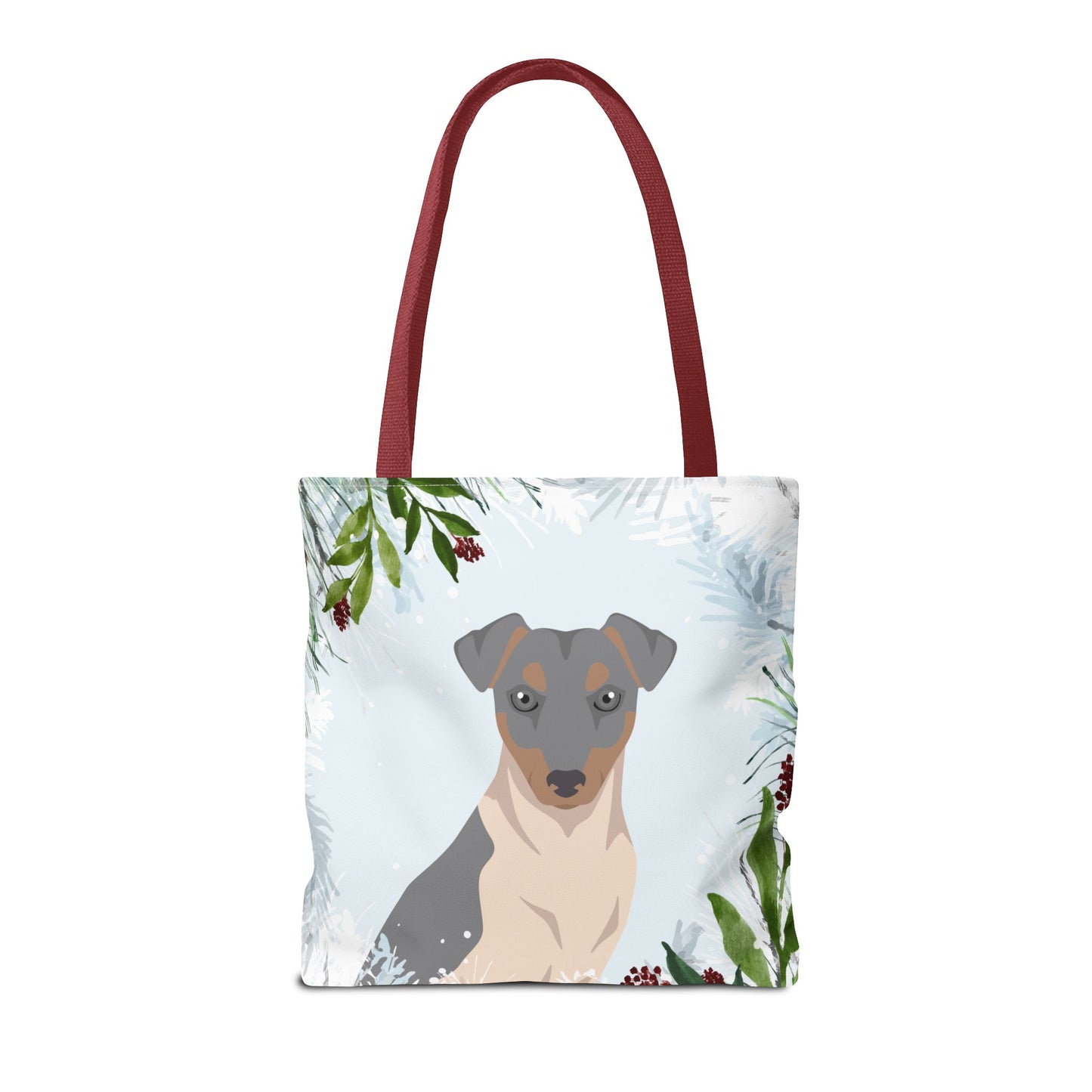 Brazillian Terrier Dog Christmas Holiday Tote Bag 16x16