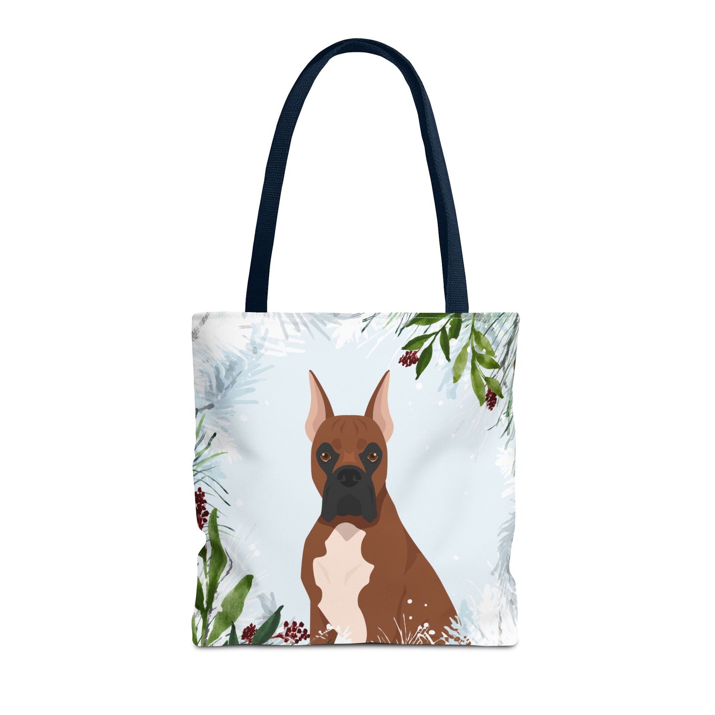 Boxer Dog Christmas Holiday Tote Bag 16x16