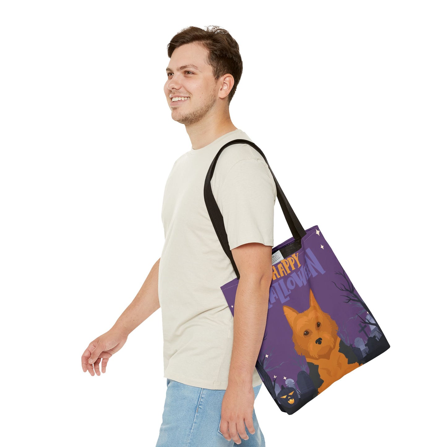 Australian Terrier Dog Happy Halloween Tote Bag 16x16