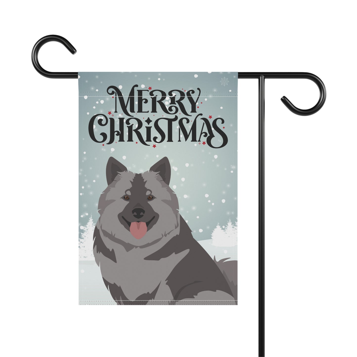 Keeshond Dog Garden Flag
