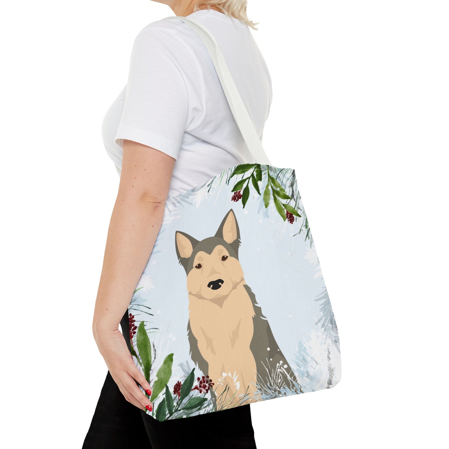 West Siberian Laika Dog Christmas Holiday Tote Bag 16x16