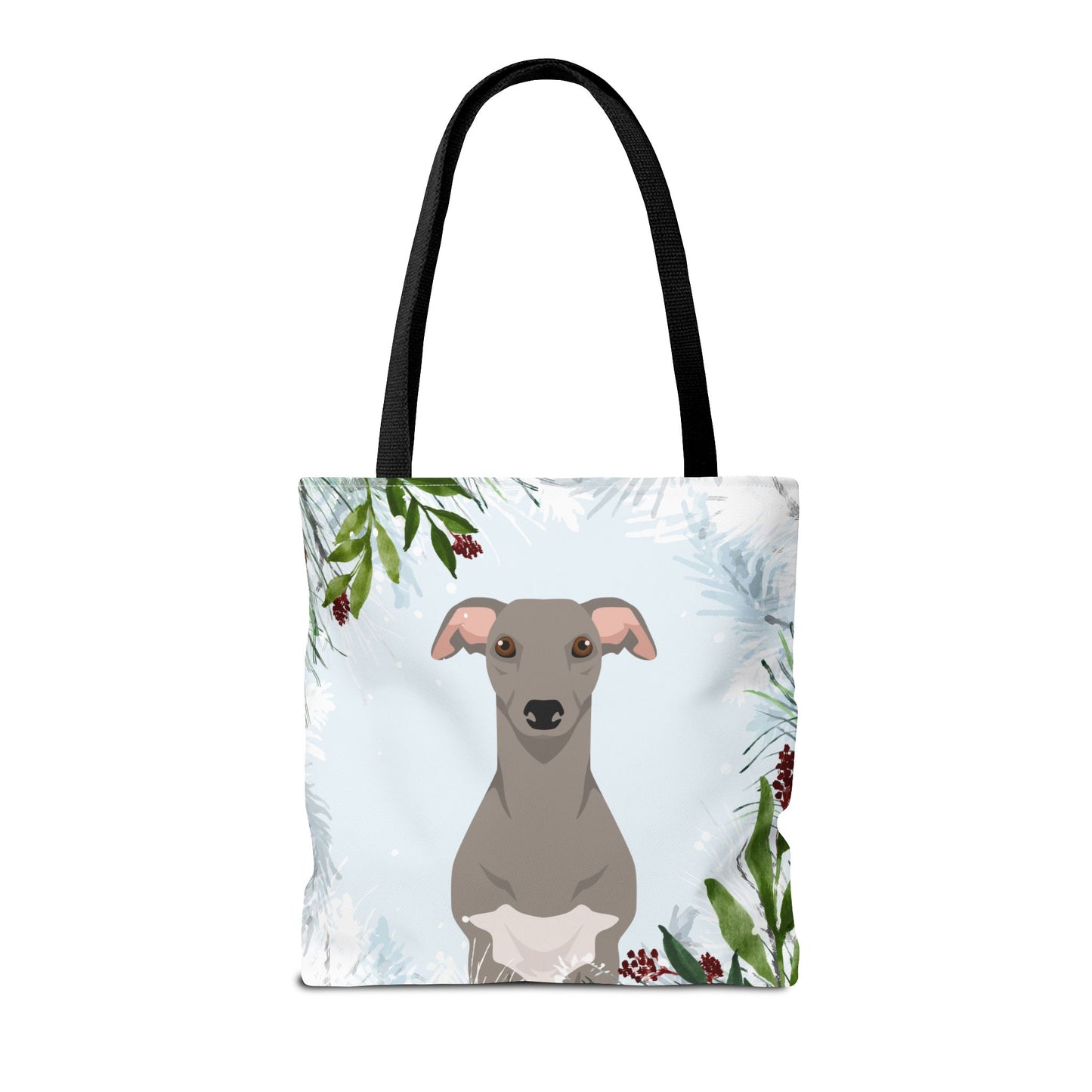 Whippet Dog Christmas Holiday Tote Bag 16x16