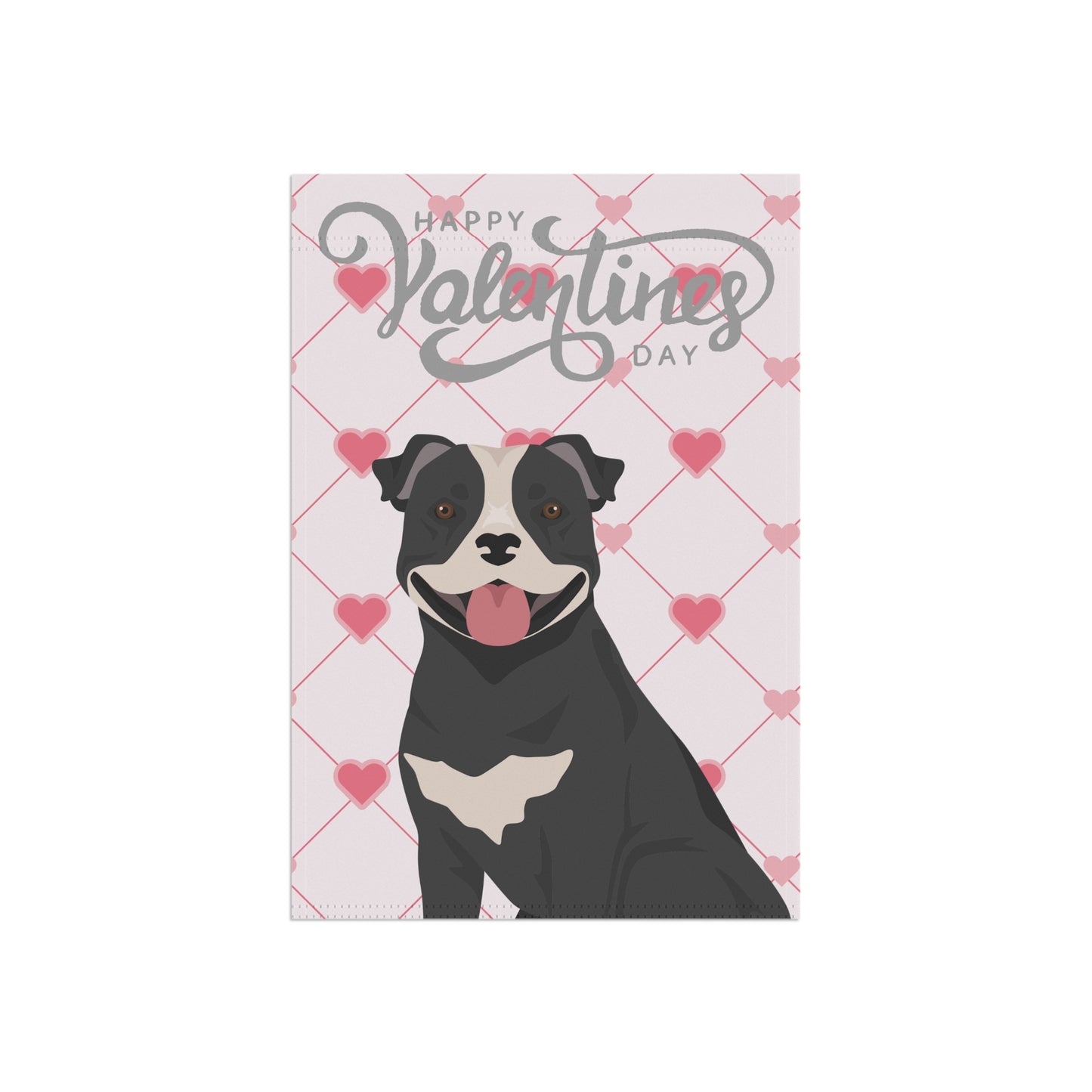 Staffordshire Bull Terrier Dog Valentines Day Garden Flag