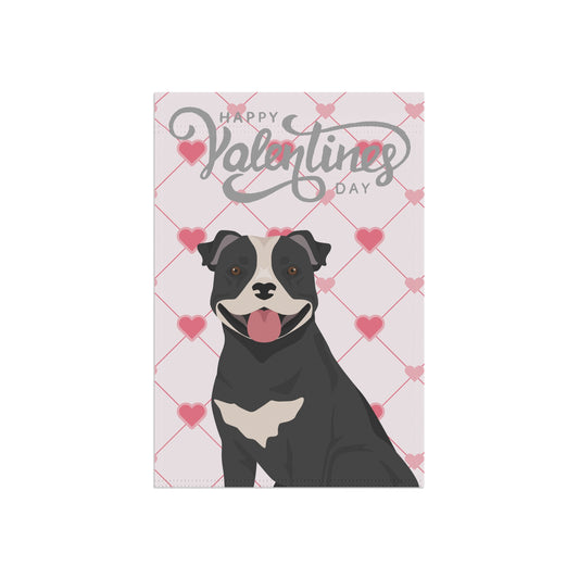 Staffordshire Bull Terrier Dog Valentines Day Garden Flag