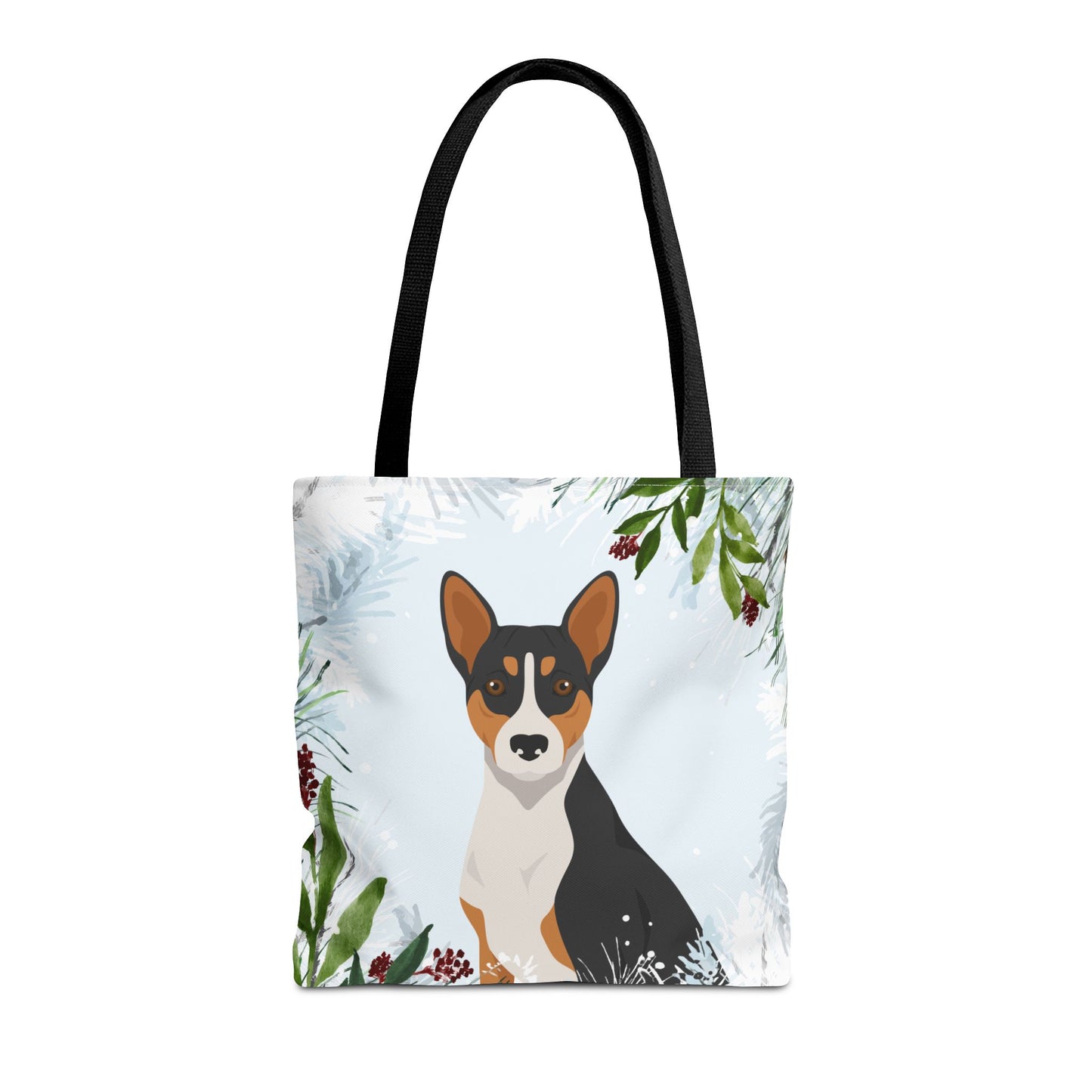 Basenji Dog Christmas Holiday Tote Bag 16x16
