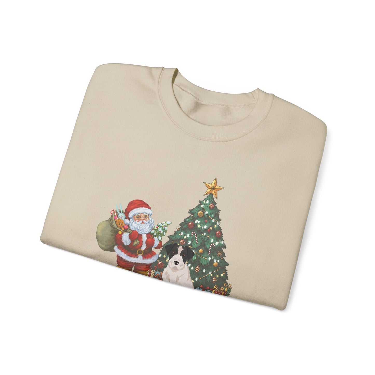 Jack Russell Terrier Dog Santa's Little Helper Unisex Heavy Blend Crewneck Sweatshirt