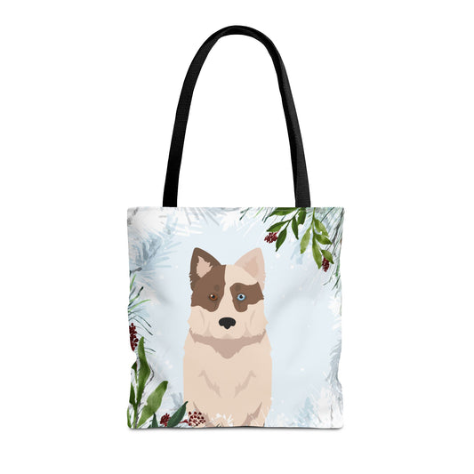 Yakutian Laika Dog Christmas Holiday Tote Bag 16x16
