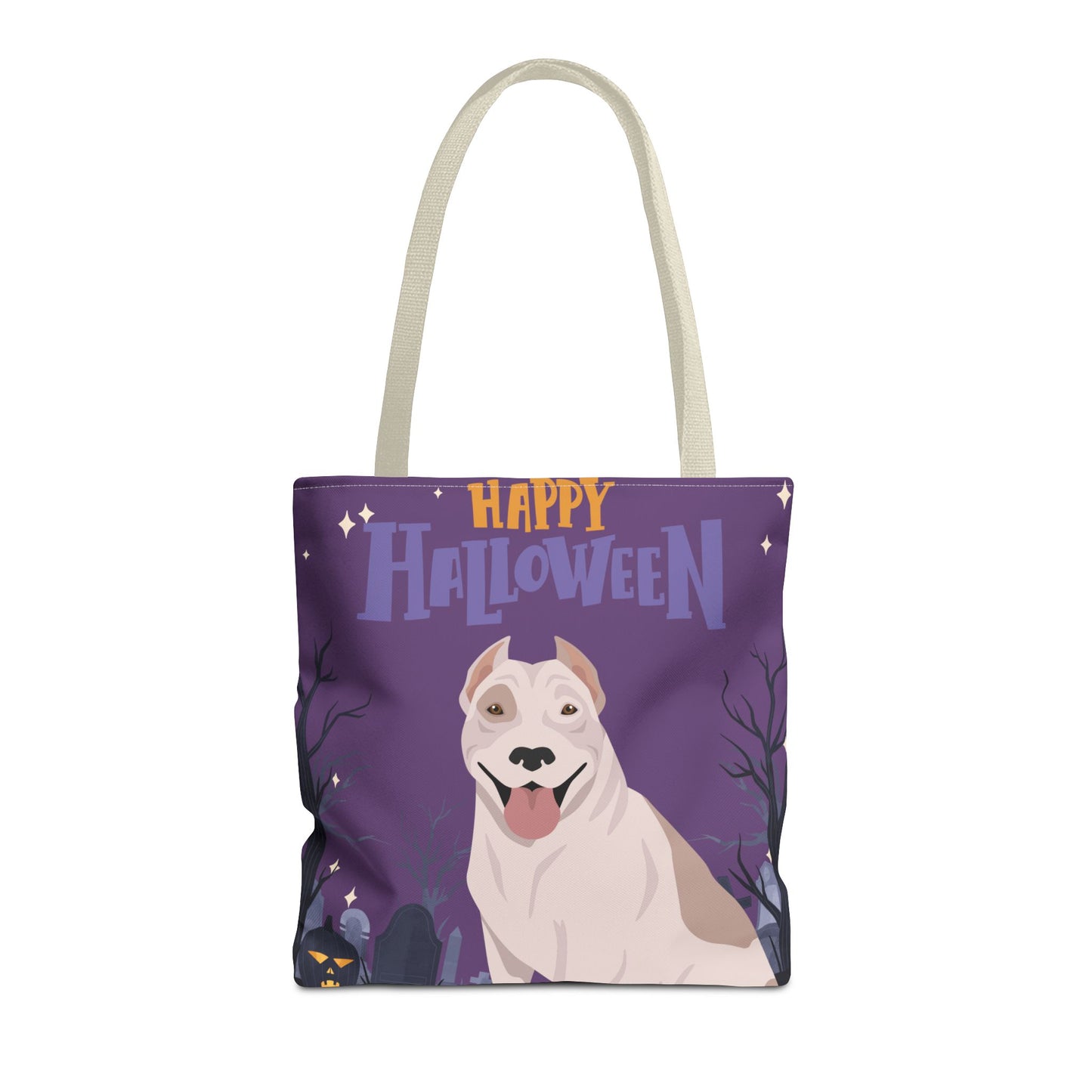 Pit Bull Dog Happy Halloween Tote Bag 16x16