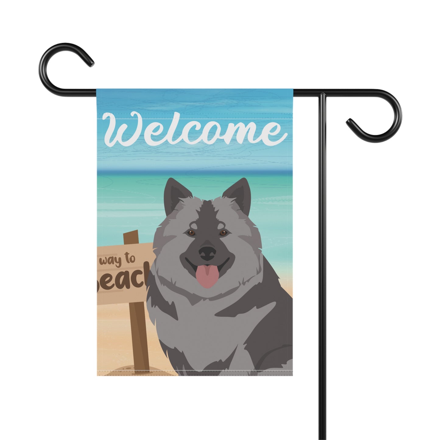 Keeshond Dog Garden Flag