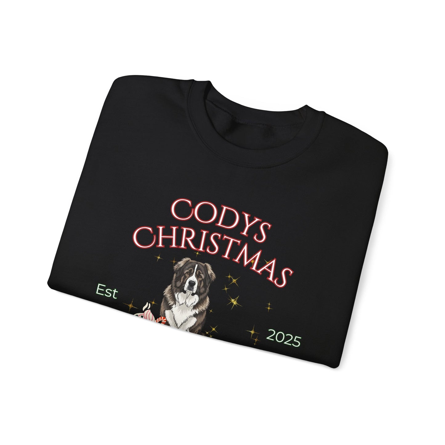 Caucasian Shepherd Dog Christmas Social Club Unisex Heavy Blend Crewneck Sweatshirt Custom Name