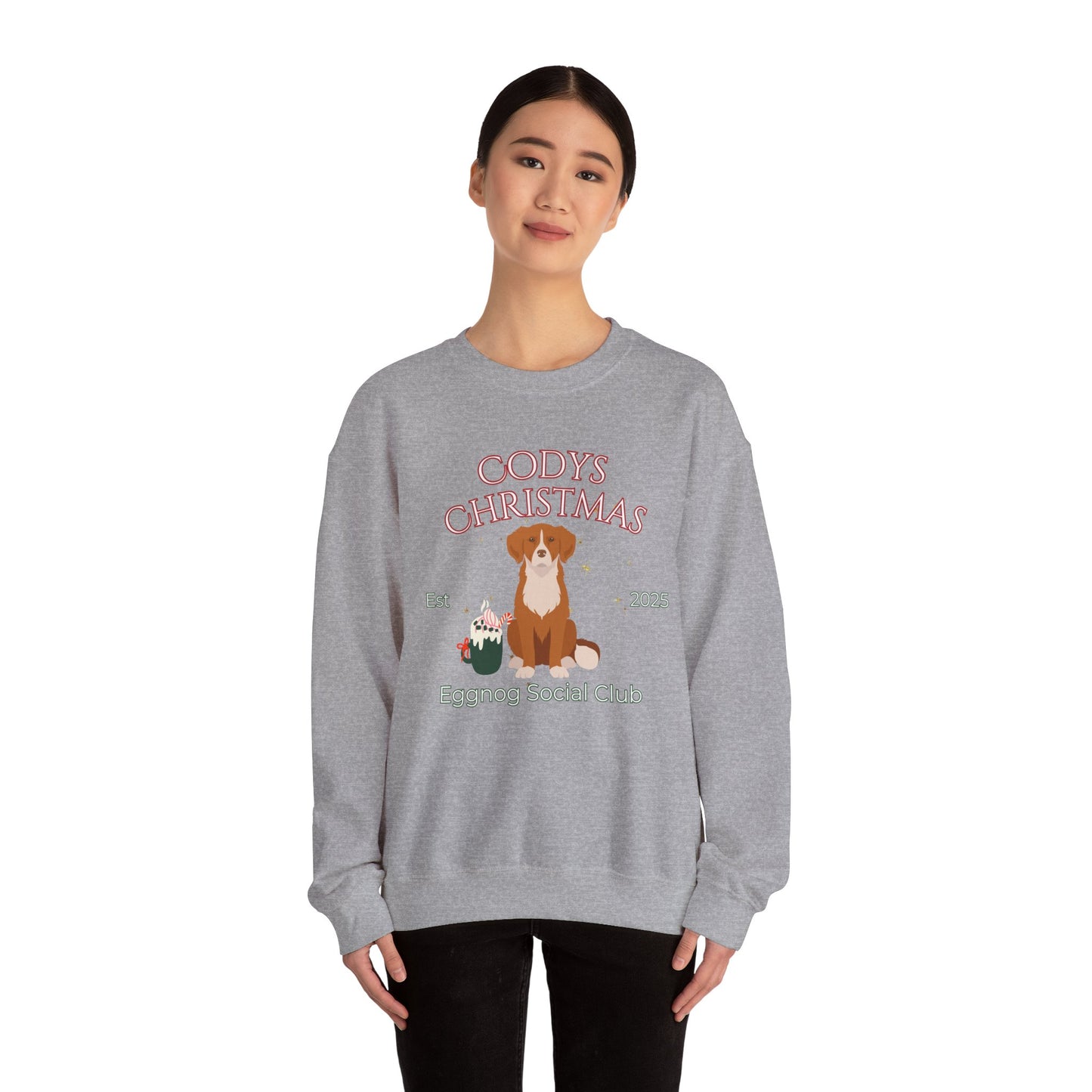 Nova Scotia Duck Tolling Retriever Dog Christmas Social Club Unisex Heavy Blend Crewneck Sweatshirt Custom Name