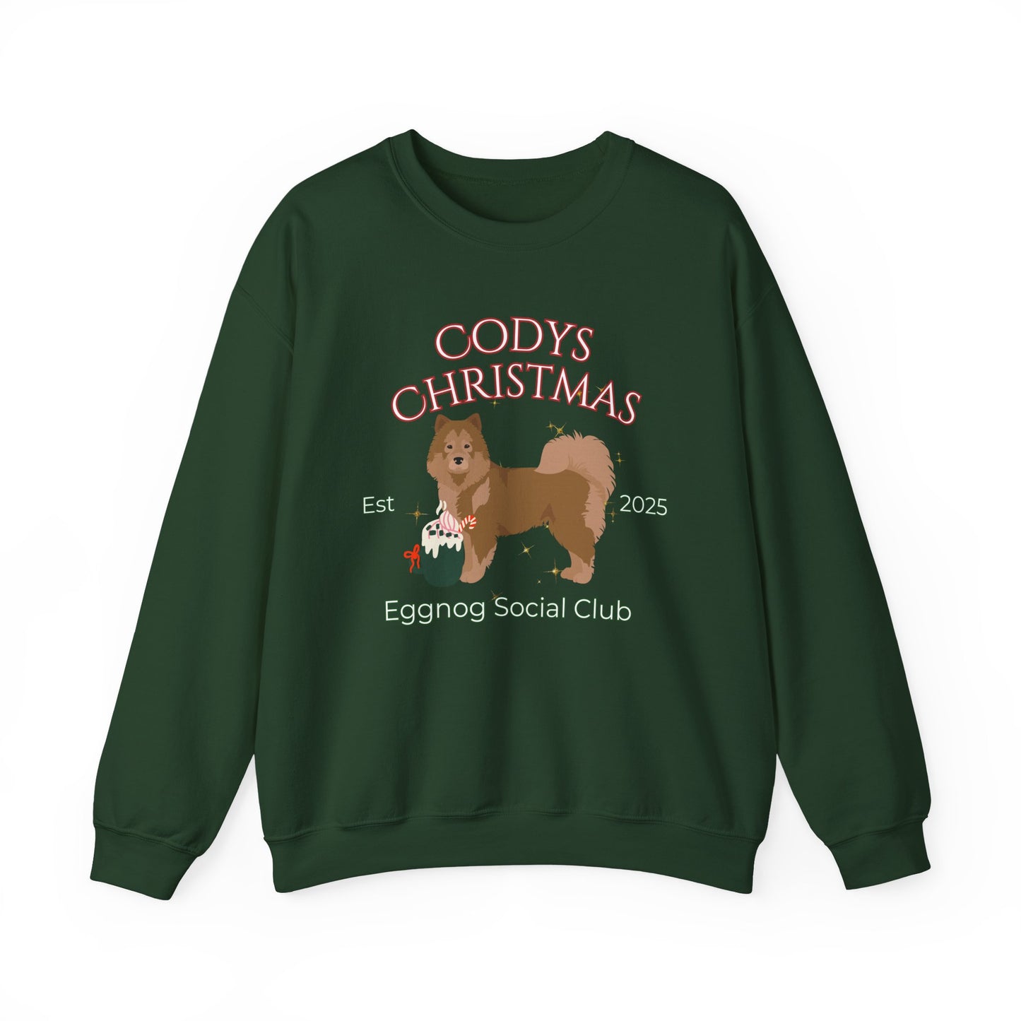 Eurasier Dog Christmas Social Club Unisex Heavy Blend Crewneck Sweatshirt Custom Name