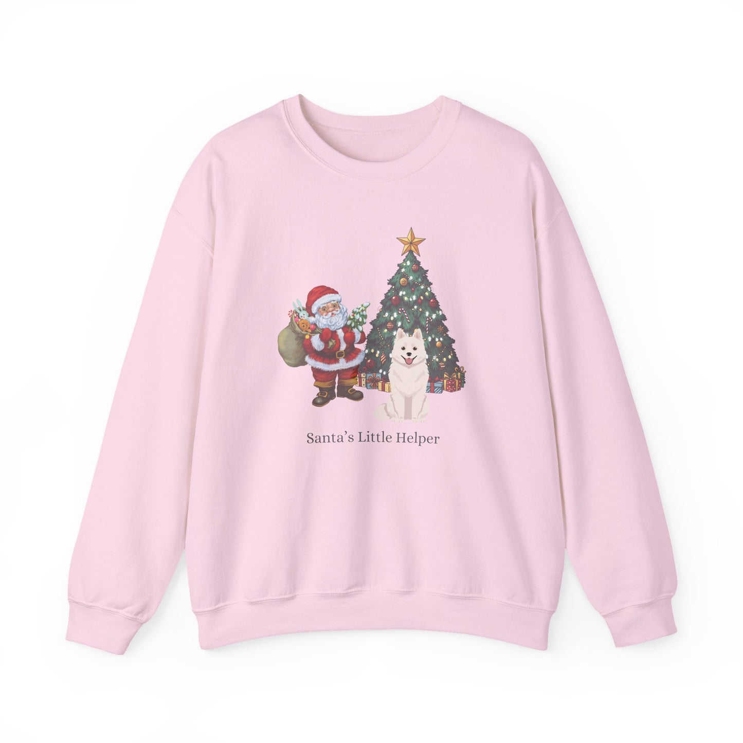 American Eskimo Dog Santa's Little Helper Unisex Heavy Blend Crewneck Sweatshirt