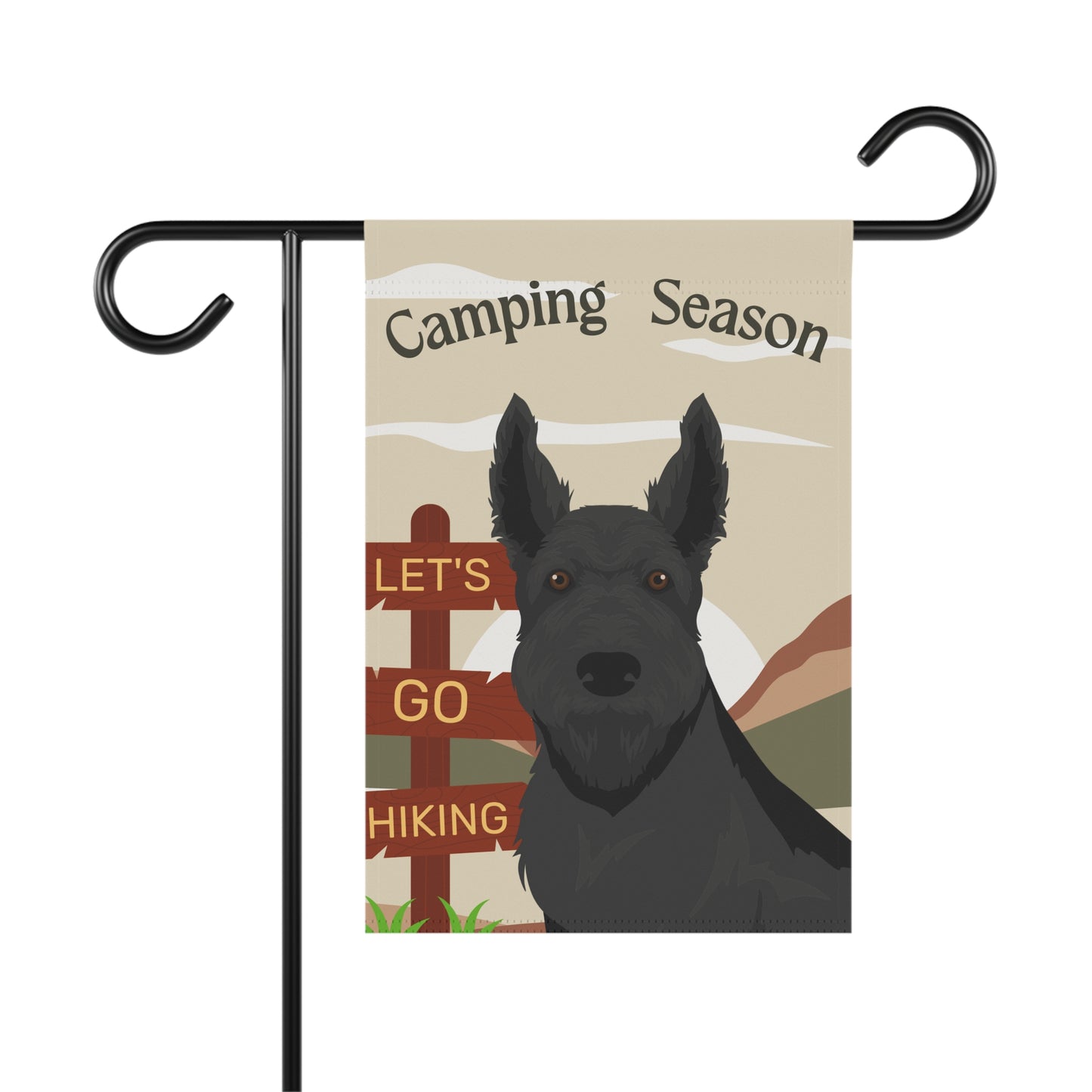 Scottish Terrier Dog Camping Garden Flag