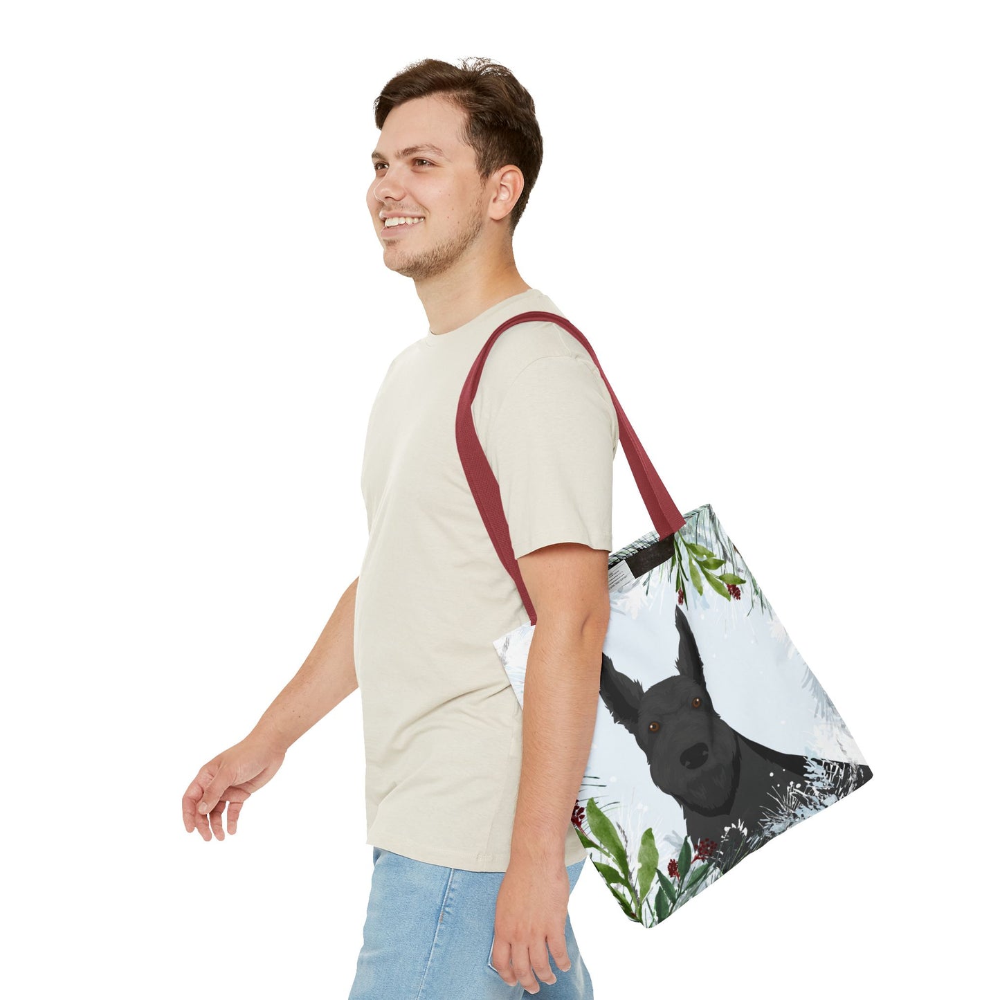 Scottish Terrier Dog Christmas Holiday Tote Bag 16x16