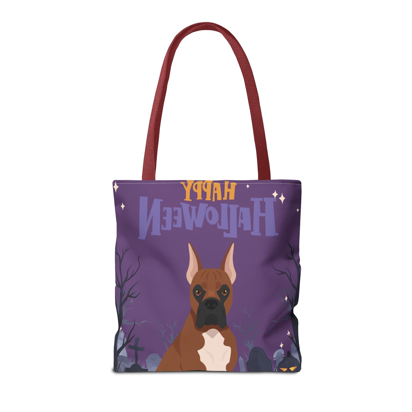 Boxer Dog Happy Halloween Tote Bag 16x16