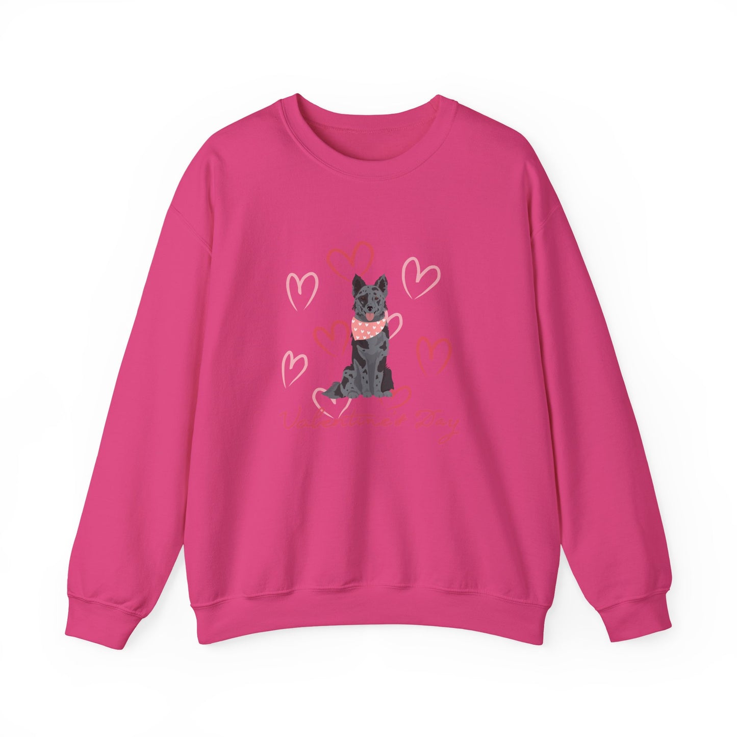 Mudi Dog Valentines Day Unisex Heavy Blend Crewneck Sweatshirt