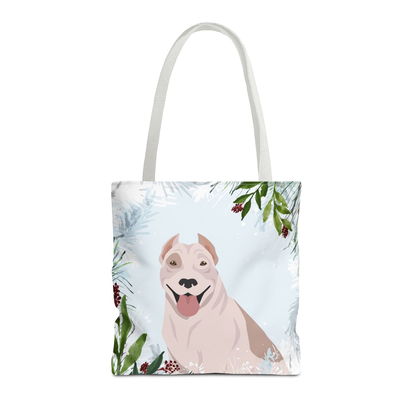 Pit Bull Dog Christmas Holiday Tote Bag 16x16