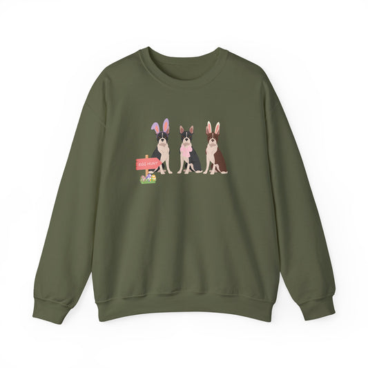 Boston Terrier Dog Easter Unisex Heavy Blend Crewneck Sweatshirt, Easter, Cute Dog Mom Gift