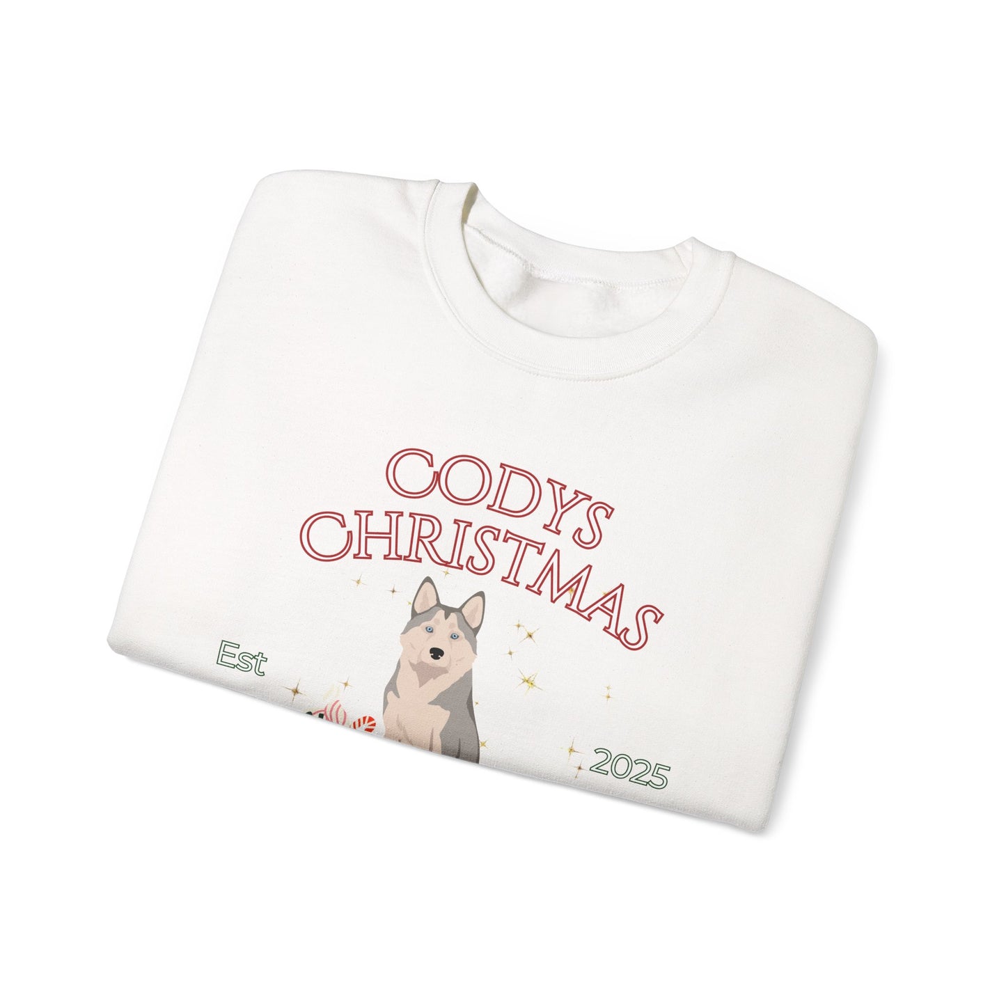 Alaskan Husky Dog Christmas Social Club Unisex Heavy Blend Crewneck Sweatshirt Custom Name