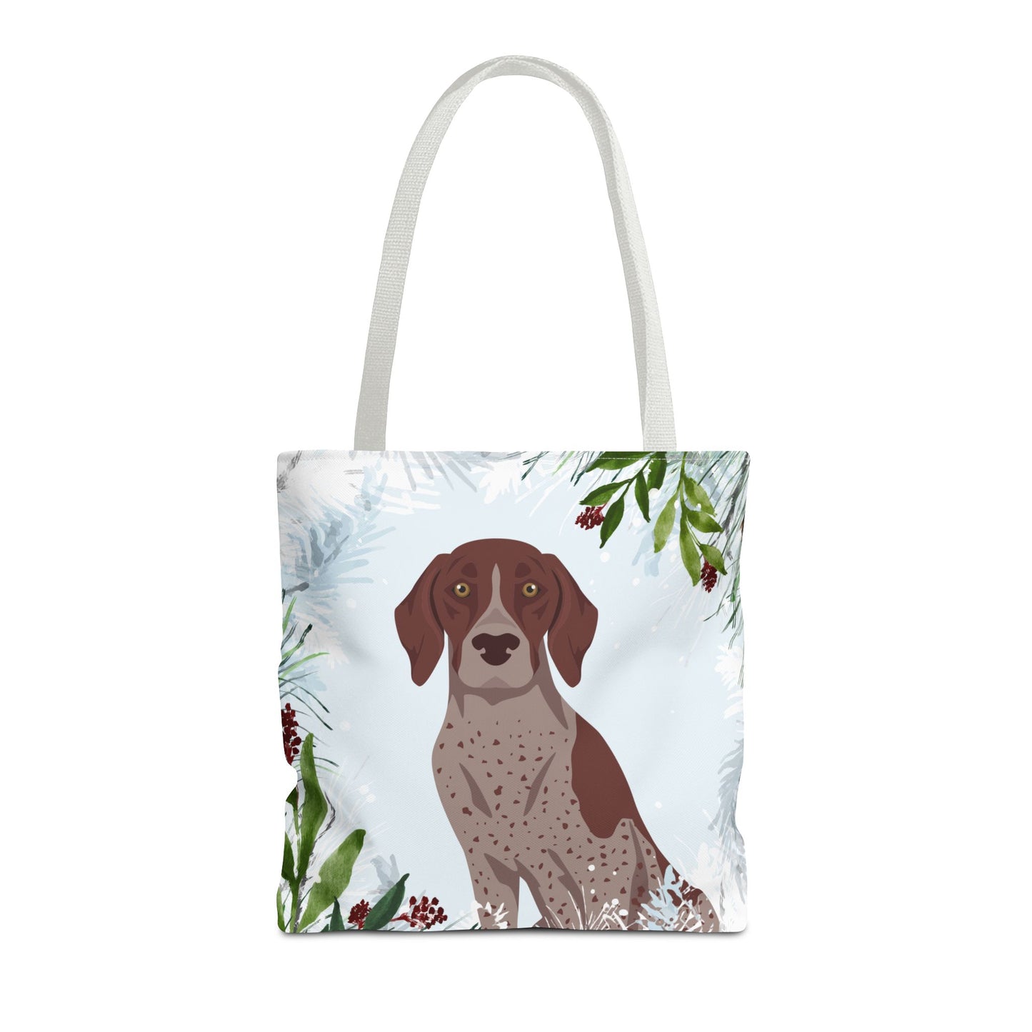 German Shorthaired Pointer Dog Christmas Holiday Tote Bag 16x16