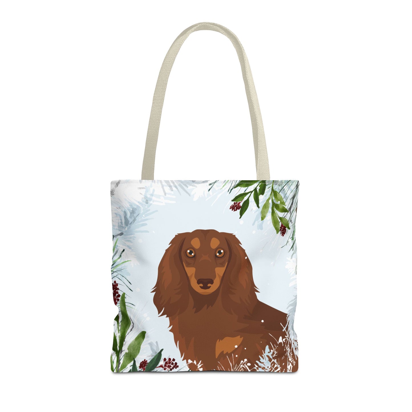 Dachshund Dog Christmas Holiday Tote Bag 16x16