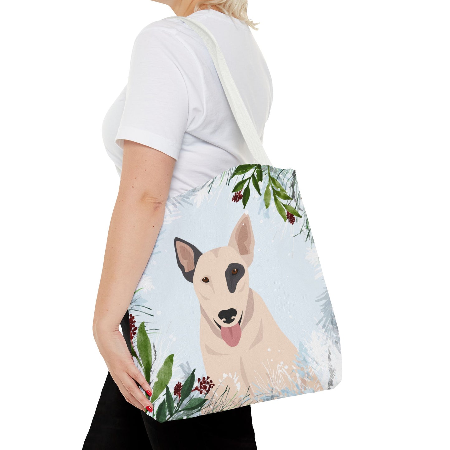 Bull Terrier Dog Christmas Holiday Tote Bag 16x16
