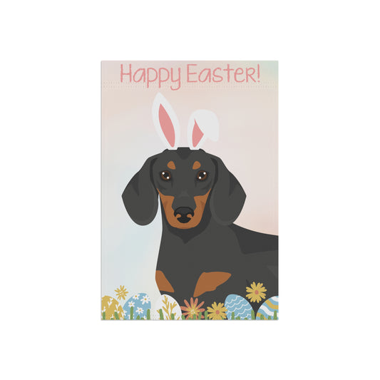 Dachshund Dog Happy Easter Garden Flag