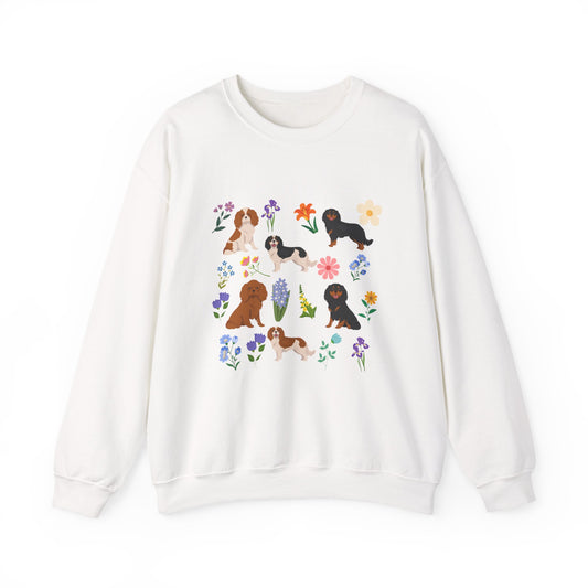 Cavalier King Charles Spaniel Dog Unisex Spring Cottage Core Crewneck Sweatshirt