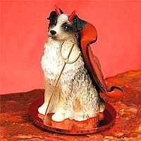 Australian Shepherd Dog Devil Figurine