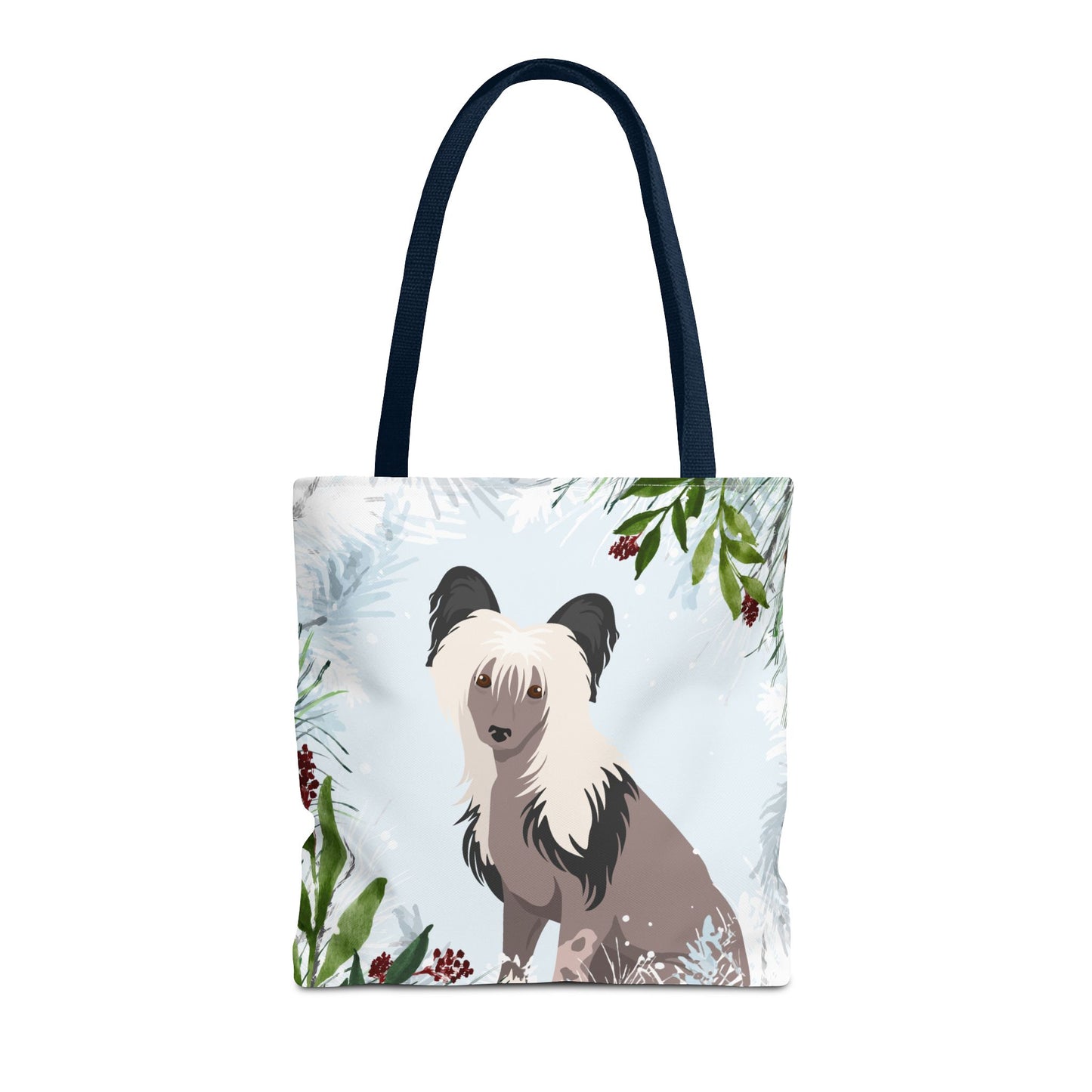 Chinese Cresred Dog Christmas Holiday Tote Bag 16x16
